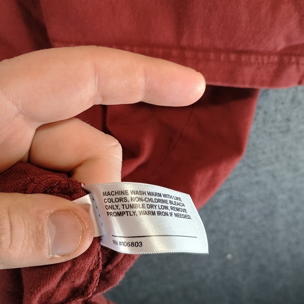 Duluth Trading Co Shirt Mens 2XL Red Long Tail Pocket Relaxed‎ Workwear Outdoor - Picture 7 of 12